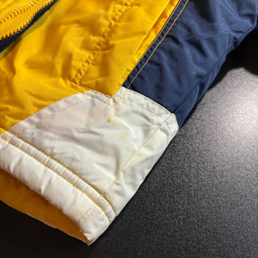 London fog vintage ski jacket yellow 2 in 1 fleece sweater size 4‎ S Waterproof